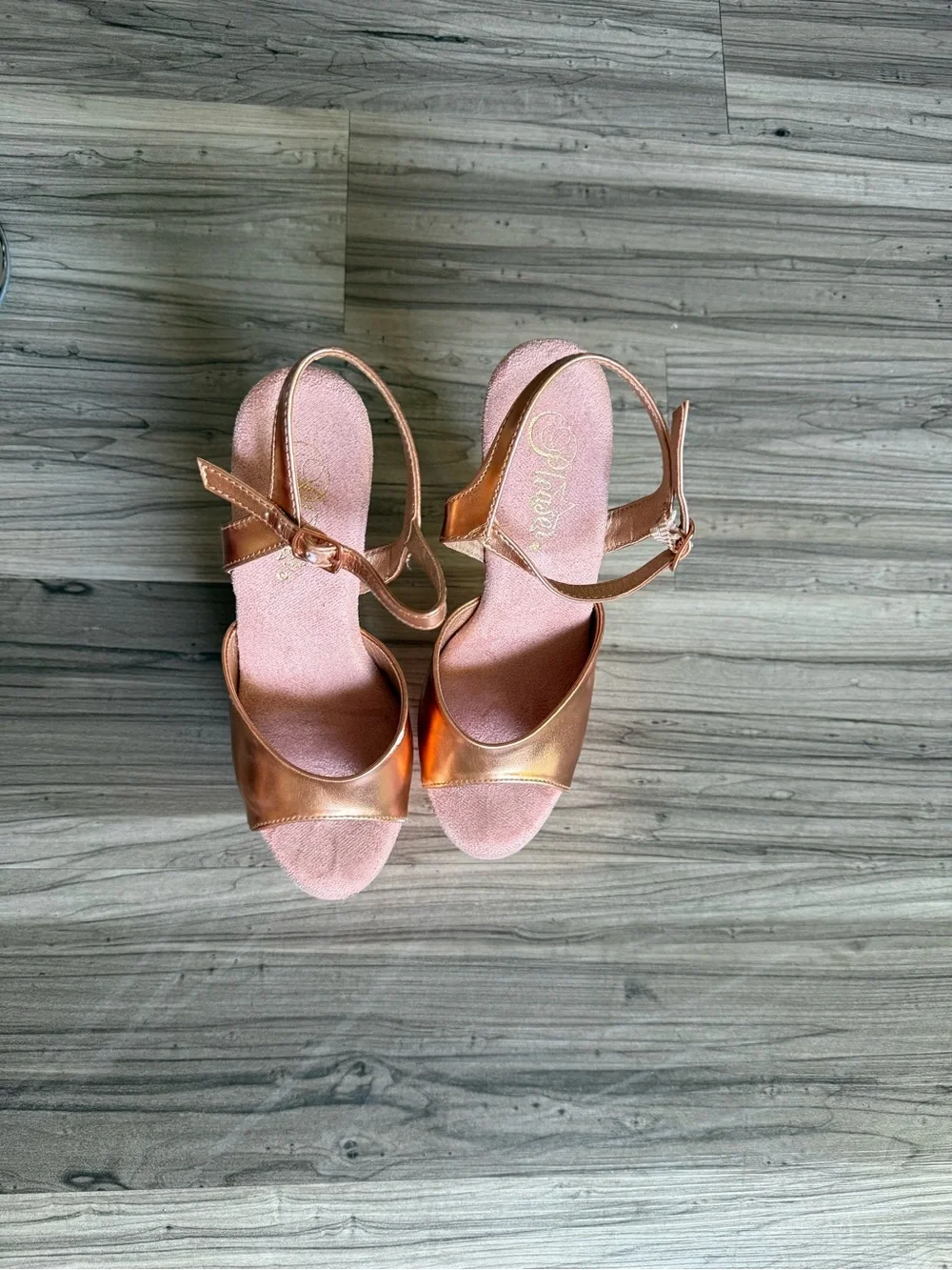 Pleaser Rose Gold 7-inch Heels